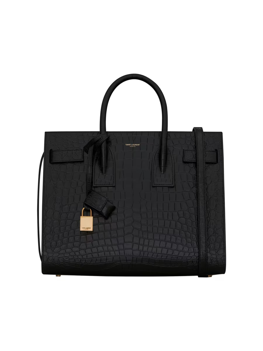 Saint Laurent Small Sac De Jour Top Handle Bag In Matte Embossed Crocodile Leather | Saks Fifth Avenue