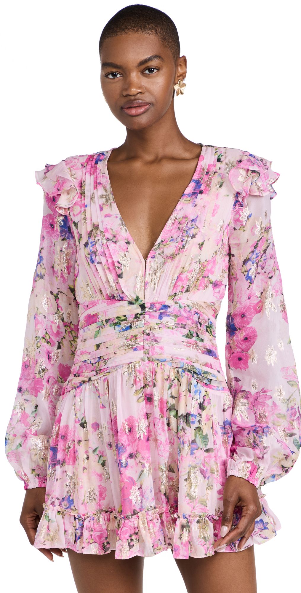 Flocked Short Dress | Shopbop