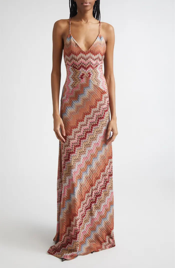 Snakeskin Zigzag Raschel Knit Dress | Nordstrom