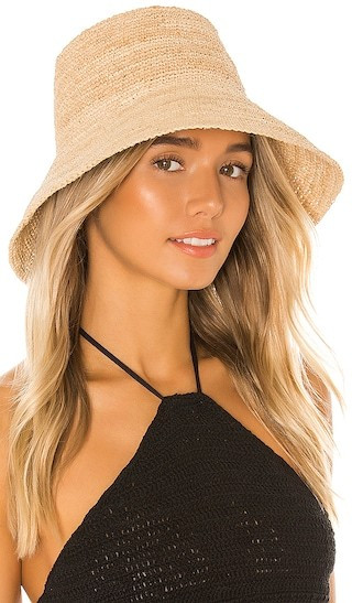 Janessa Leone Felix Packable Hat in Neutral. - size S | Revolve Clothing (Global)