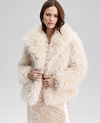 Women's Shaggy Faux-Fur Jacket, Macy's Exclusive | Macy's