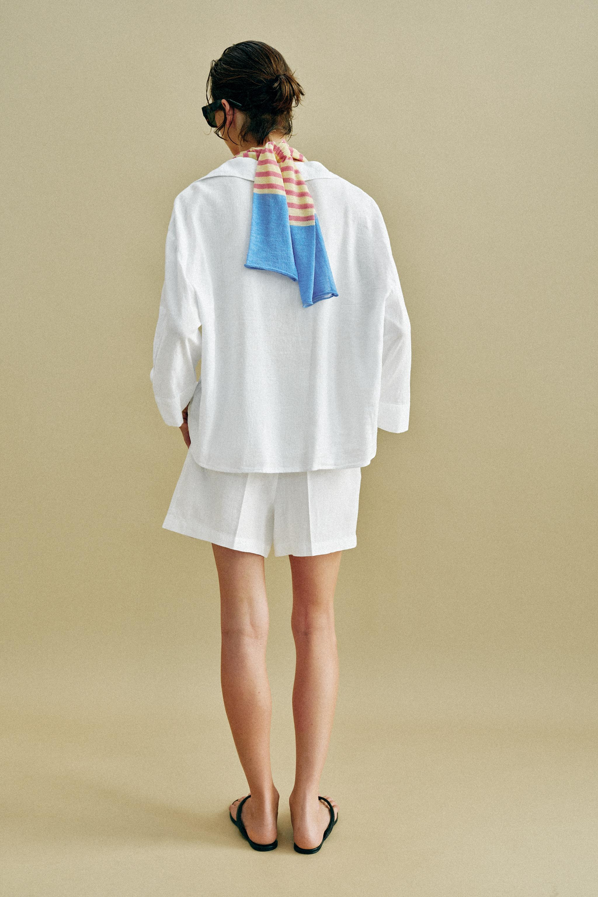 FLOWY LINEN BLEND SHIRT | Zara US