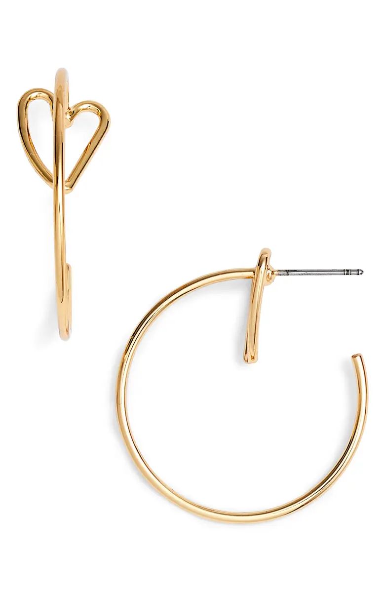 Rebecca Minkoff Mini Heart Hoop Earrings | Nordstrom
