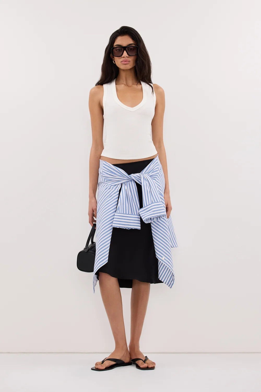 YASMIN OFF WHITE KNIT TANK | DISSH