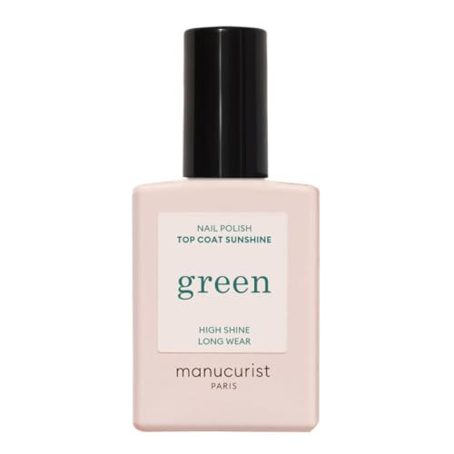 Manucurist - Green Sunshine Nail Polish Top Coat - Vegan Top Coat - 12-Free - Plant-Based Ingredients (69%) - Made in France - 0.5 fl oz | Amazon (US)
