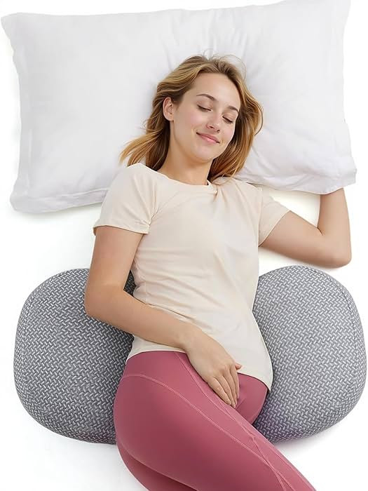 Momcozy Portable Pregnancy Pillow – W Shaped Maternity Support for Side Sleepers, Adjustable Tr... | Amazon (US)