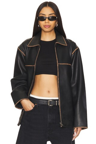 Worn Vintage Faded Jacket in Black from Revolve.com | Revolve Clothing (Global)