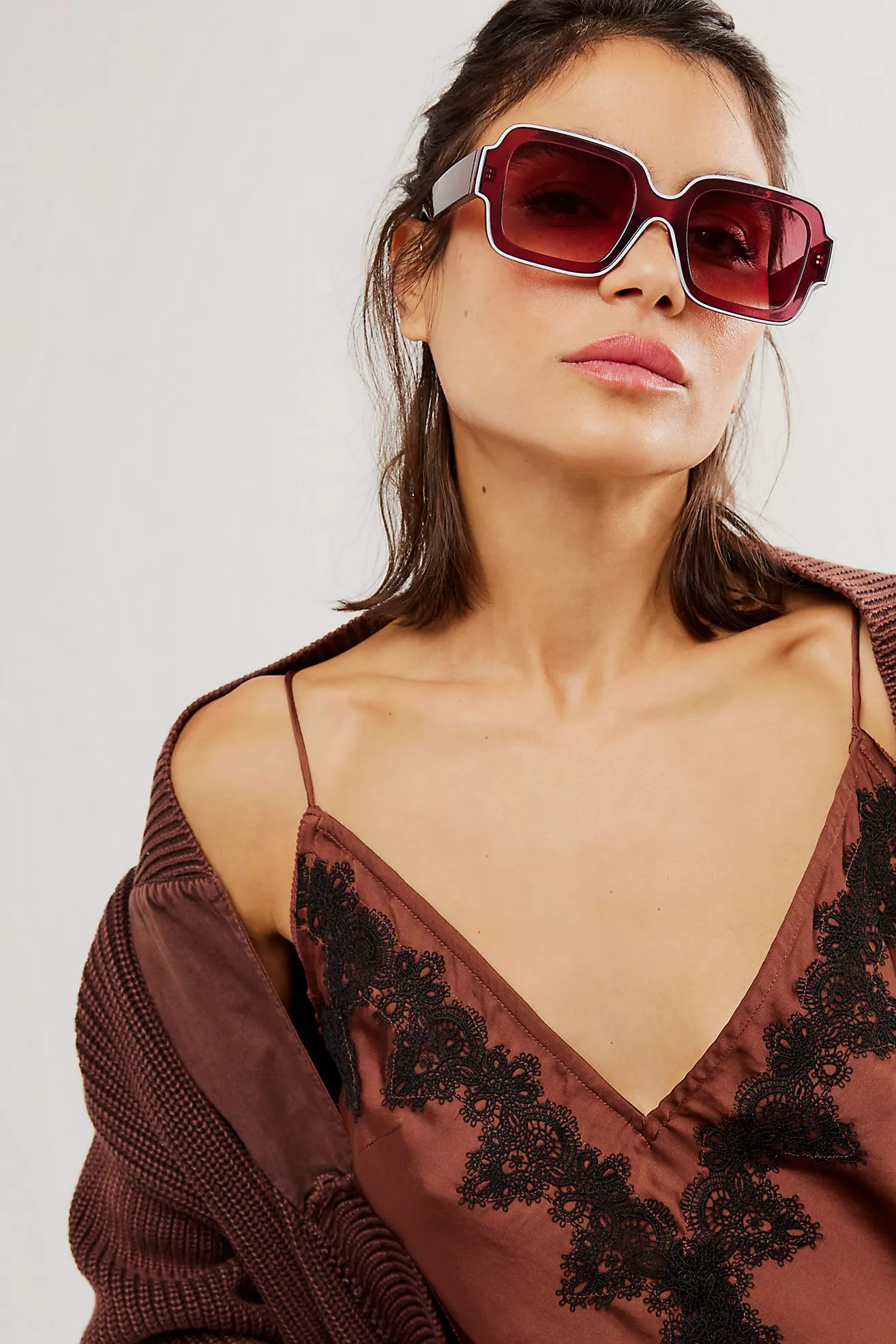 Shadow Side Rectangle Sunglasses | Free People (Global - UK&FR Excluded)