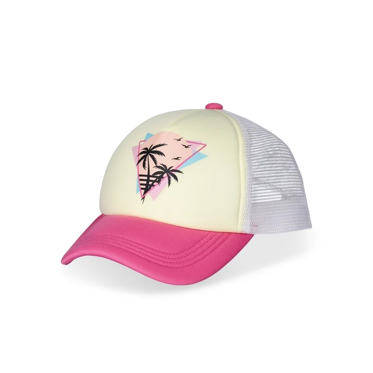 No Boundaries Women's Trucker Hat, Pink | Walmart (US)