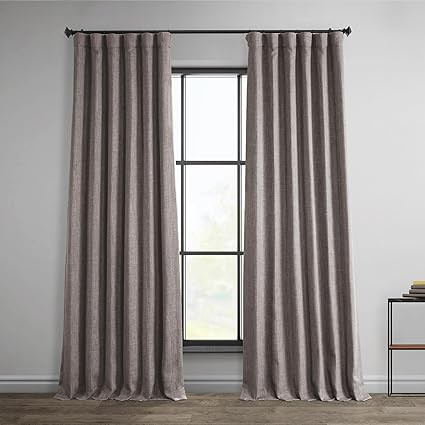 HPD Half Price Drapes - Faux Linen Curtains for Living Room (1 Panel) - 50W X 108L - Textured Roo... | Amazon (US)