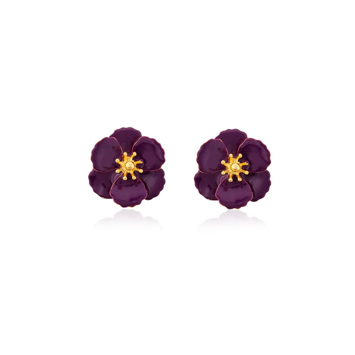 Purple Blossom Flower Earrings | Wolf & Badger (US)