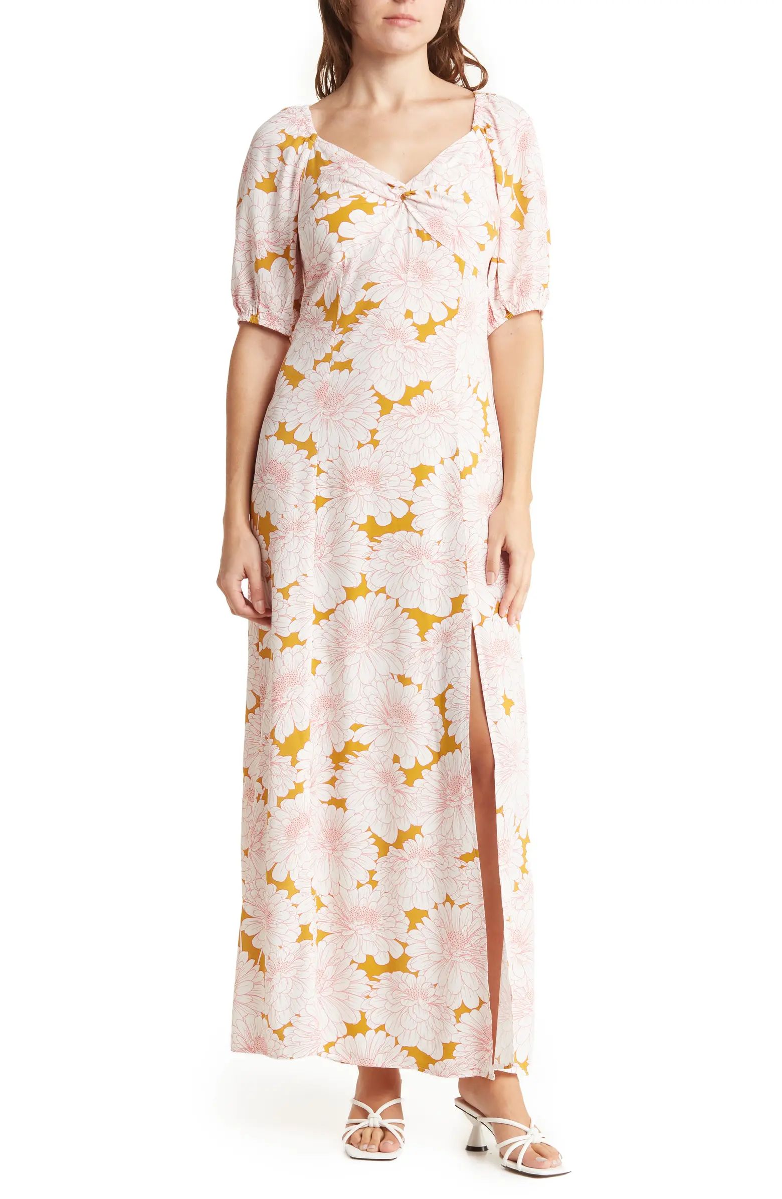 DR2 by Daniel Rainn Floral Sweetheart Puff Sleeve Maxi Dress | Nordstromrack | Nordstrom Rack