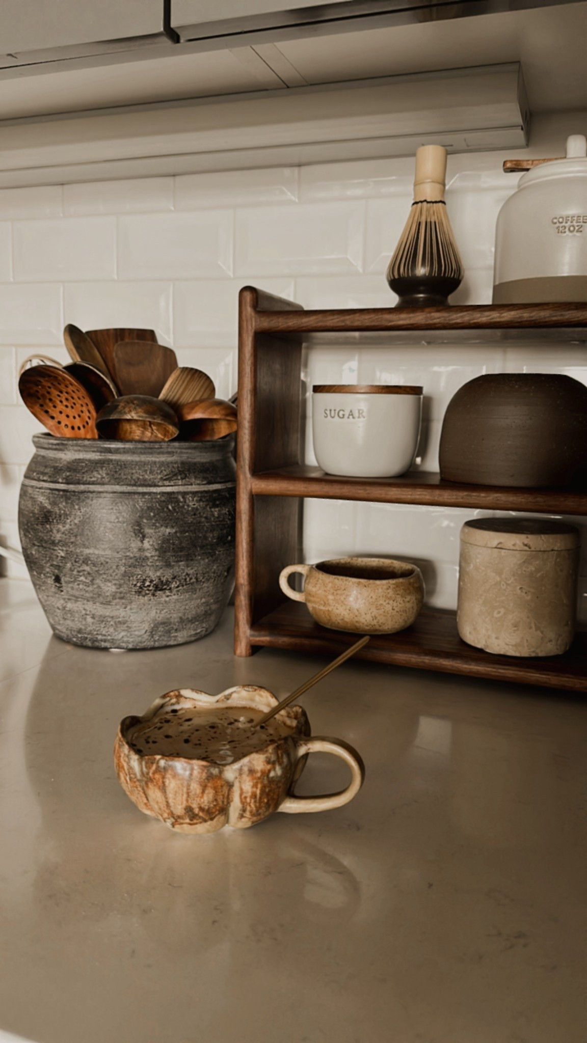 Coffee/matcha station

#kitchencountertopstyling #kitchenstyling #kitchenstyle #kitchendetails #coffeemug #matchaessentials

#LTKHome #LTKStyleTip #LTKSaleAlert