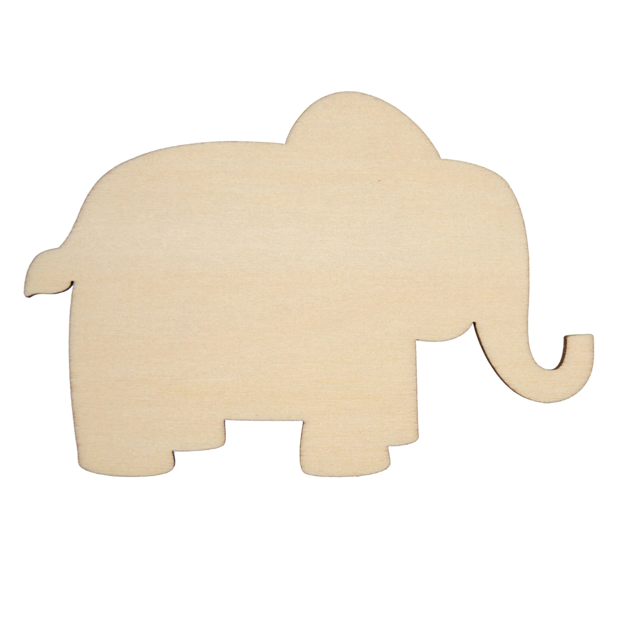Hello Hobby Wooden Elephant Shape, Ready-to-Decorate Die-Cut Shape Wood, 4" x 0.15" x 2.75", 0.03... | Walmart (US)