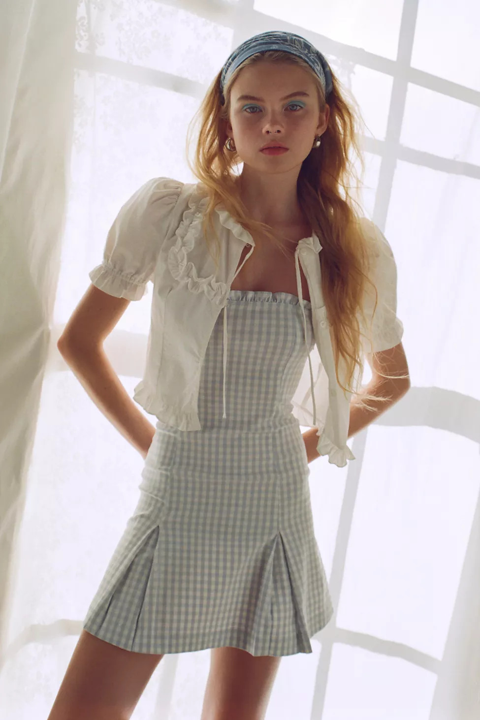 UO Margot Strapless Drop Waist Mini Dress | Urban Outfitters (US and RoW)