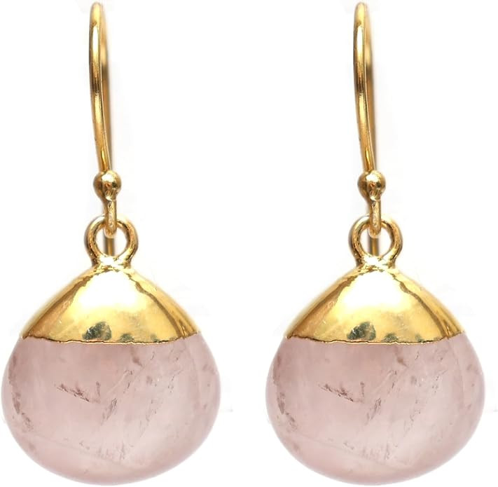 Gempires Gemstone Teardrop Dangle Earrings for Women, Boho Birthstone Drop | Handmade natural gem... | Amazon (US)