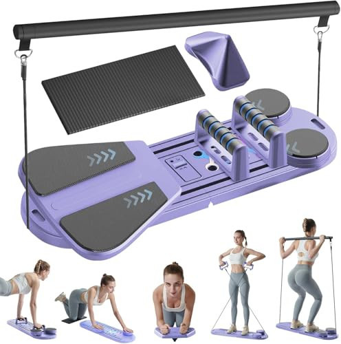 WoColorAB Pilates Board, 6 in 1 Pilates Reformer Machine, Pilates Equipment, Multifunctional Abdominal Board, Ab Board, Exercise Board, Ab Core Trainer, Abs Core Workout Equipment | Amazon (US)