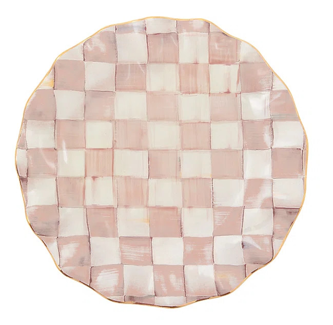 Rosy Check Ceramic Fluted Dinner Plate | Wayfair North America