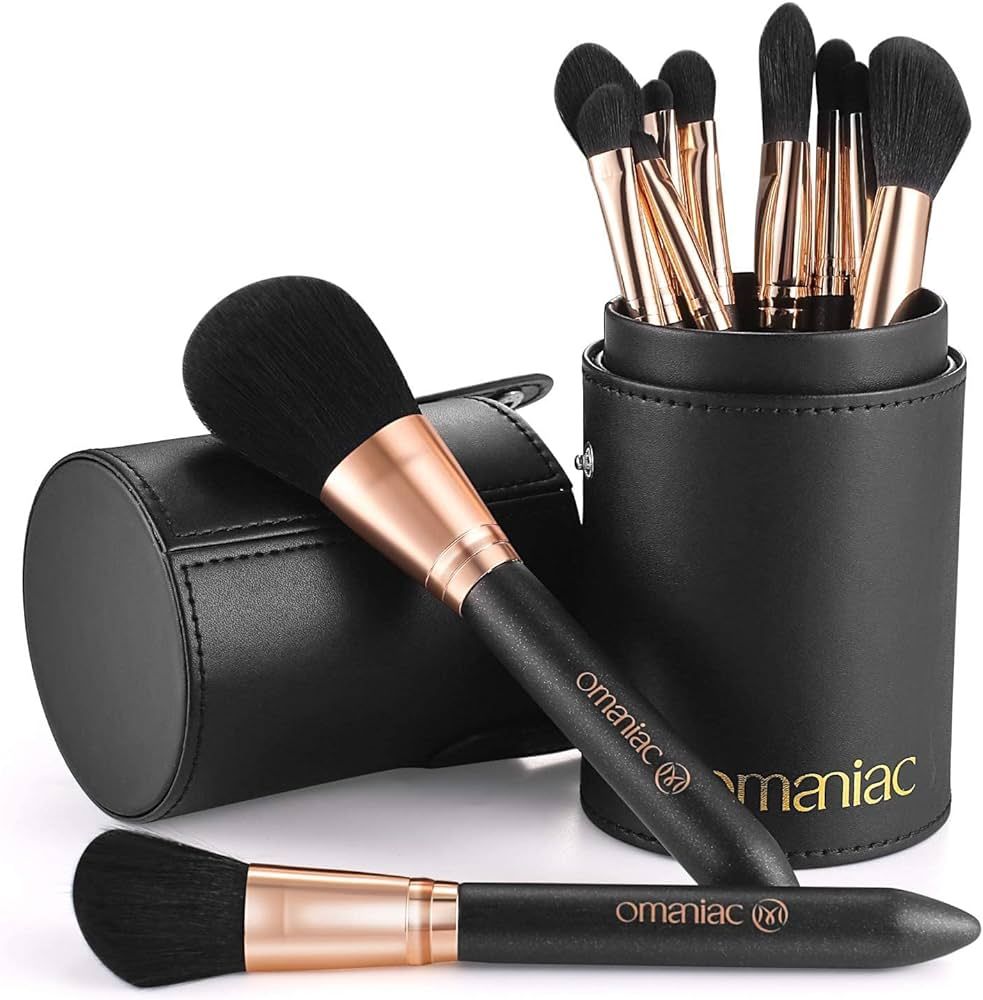 OMANIAC® Makeup Brushes Set Professional (12Pcs), Premium Synthetic Powder, Eyeshadow, Blush, Fo... | Amazon (US)