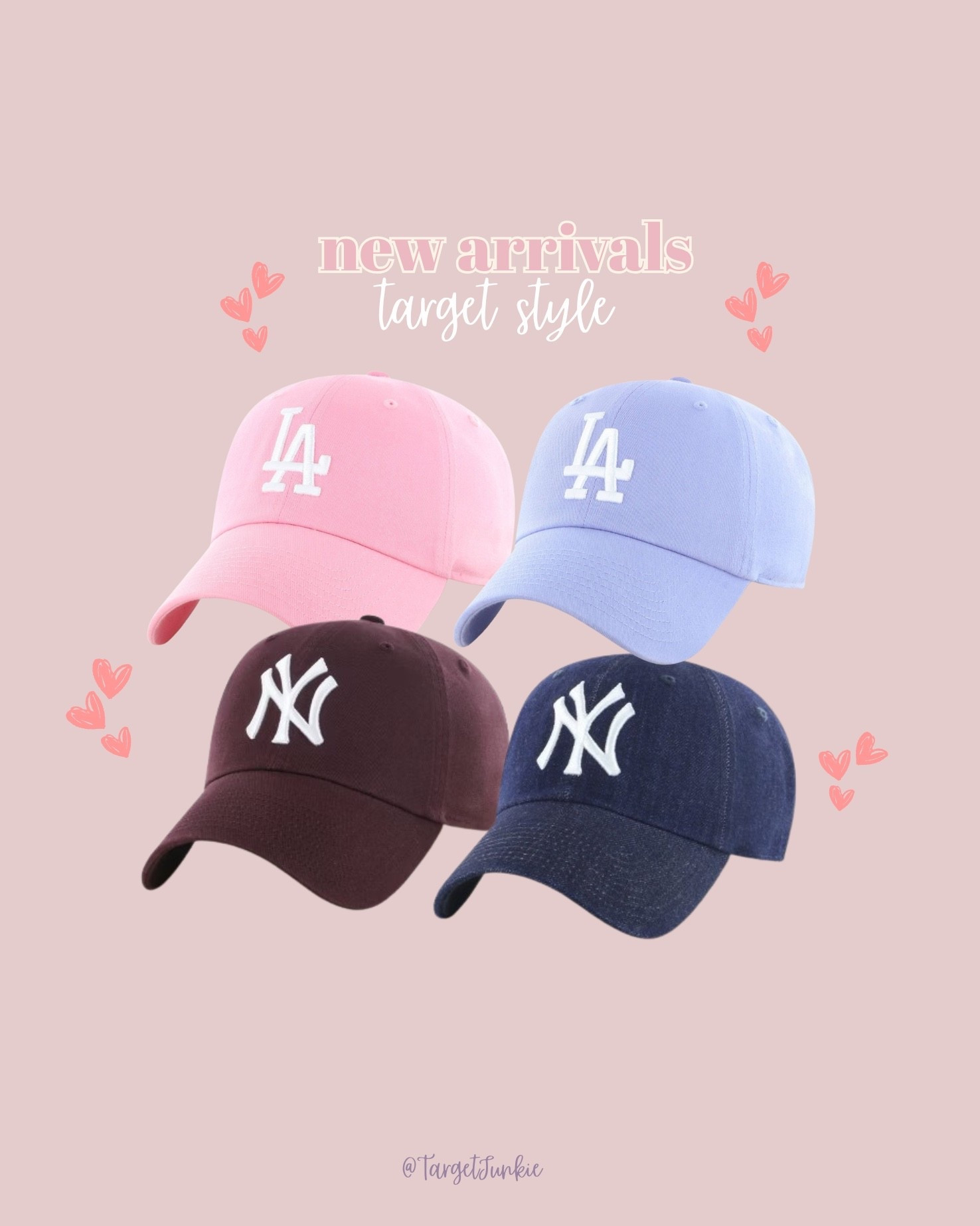 New baseball hats 

Target finds, Target style, New York, Los Angeles, dodgers, Yankees 