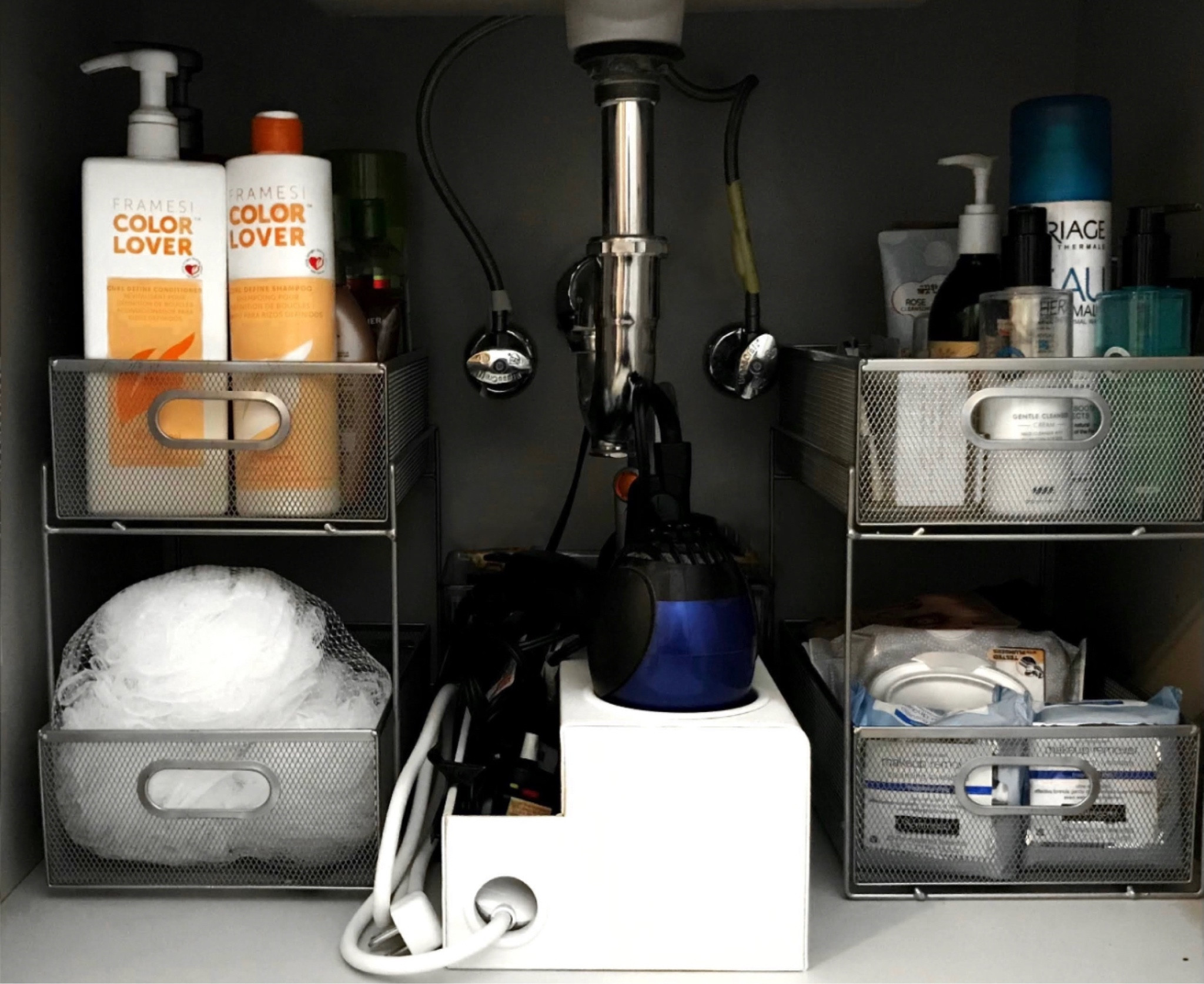 Under the bathroom sink. Mesh organizers  

#LTKFind #LTKhome #LTKSeasonal
