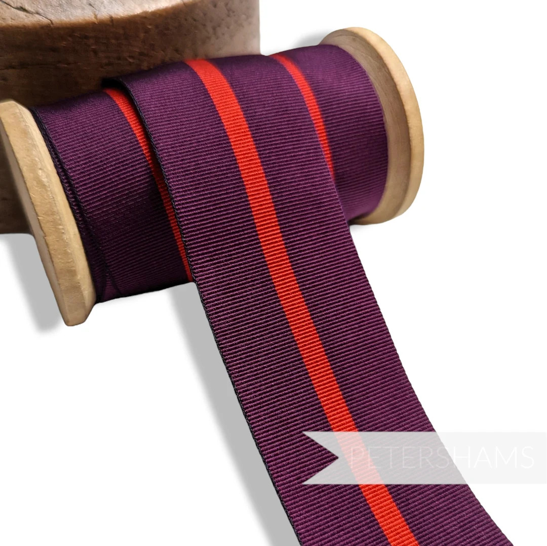 Vintage 38mm Wide Striped Grosgrain Ribbon 1m for Hat Trimming and Crafting Plum and Red - Etsy | Etsy (US)