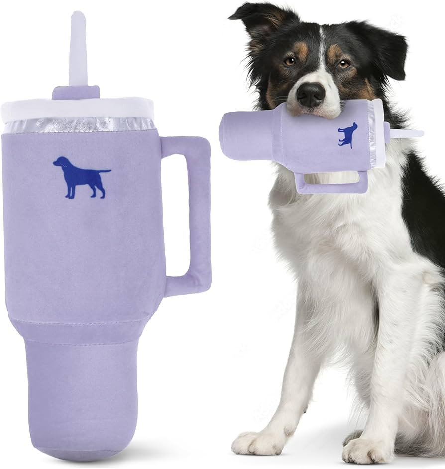 Pup Cup Tumbler Dog Toy – Squeaky Dog Toy, Funny Dog Toys for Birthdays, Plush Puppy Toys (Lave... | Amazon (US)
