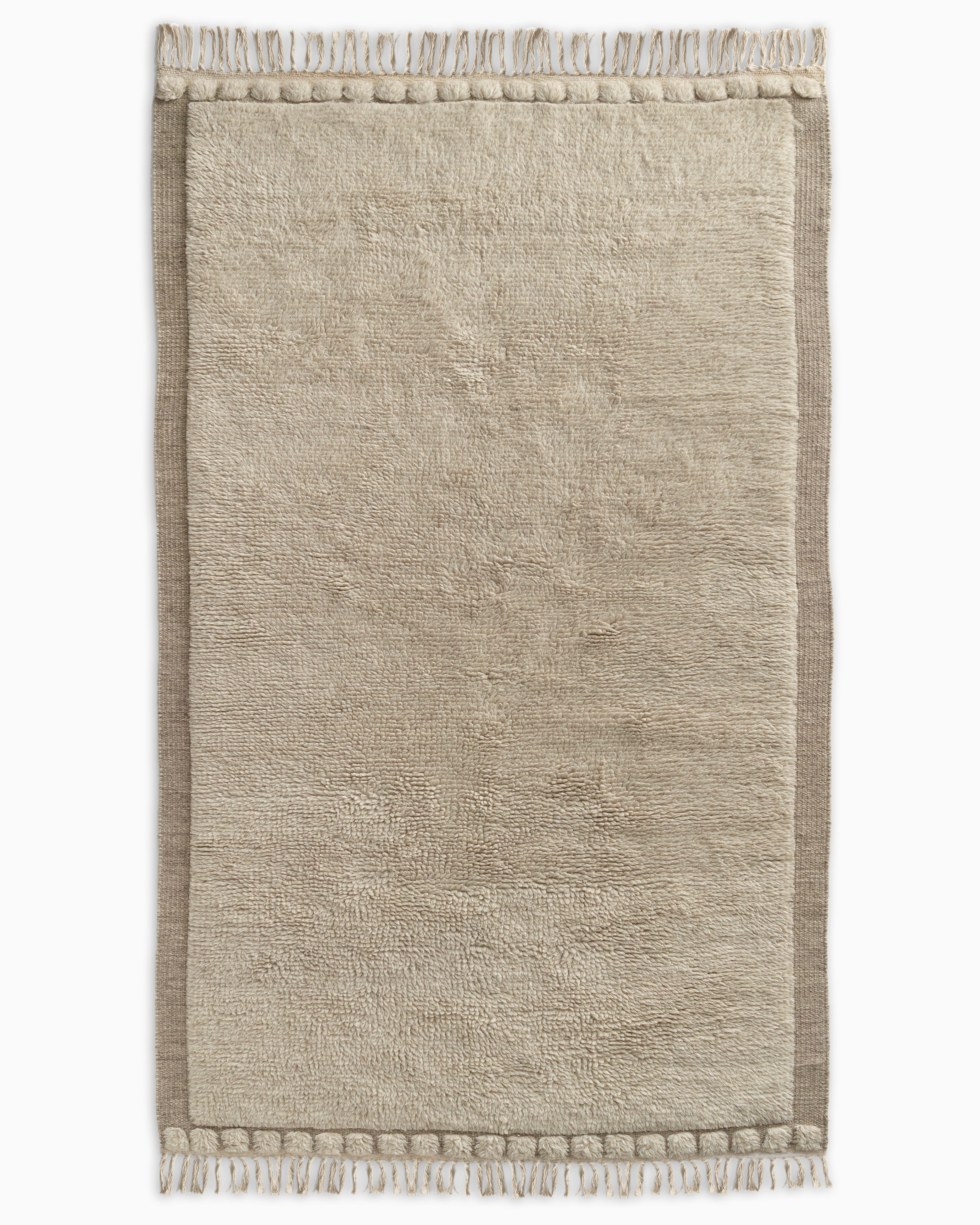 Quince | Saje Wool Shag Rug in Neutral, Size 2'6"" x 7' | Quince