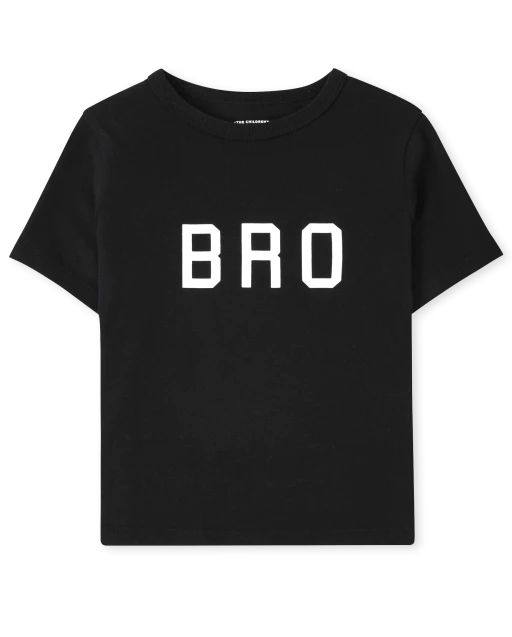 Baby And Toddler Boys Matching Family Short Sleeve Bro Graphic Tee | The Children's Place  - BLAC... | The Children's Place