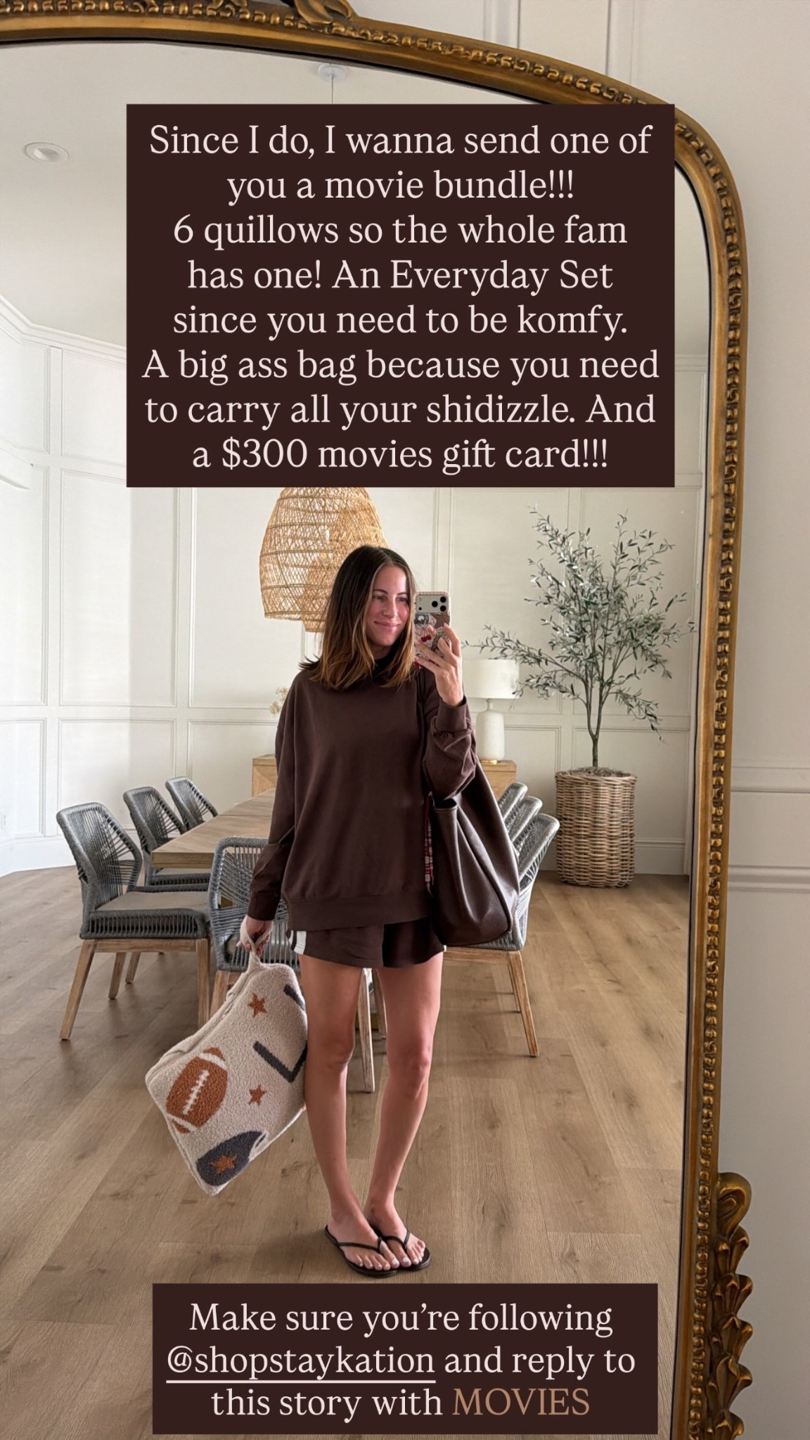Make sure you’re following @shopstaykation and reply to this story with MOVIES  Since I do, I wanna send one of you a movie bundle!!!
6 quillows so the whole fam has one! An Everyday Set since you need to be komfy. 
A big ass bag because you need to carry all your shidizzle. And a $300 movies gift card!!!