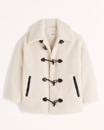 Women's Toggle Sherpa Coat | Women's Coats & Jackets | Abercrombie.com | Abercrombie & Fitch (US)