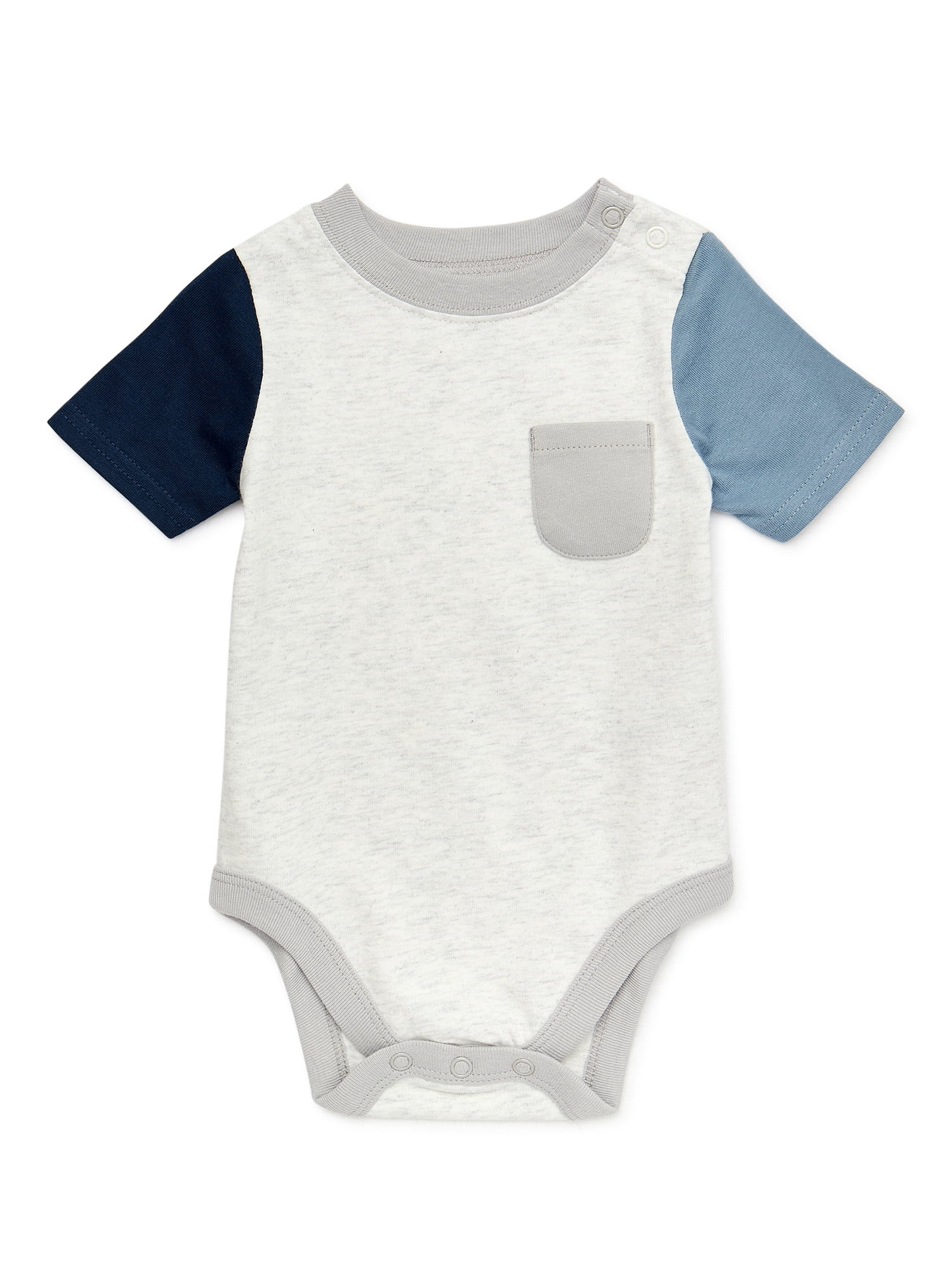 Garanimals Baby Boy Short Sleeve Solid Bodysuit, Sizes 0-24 Months | Walmart (US)