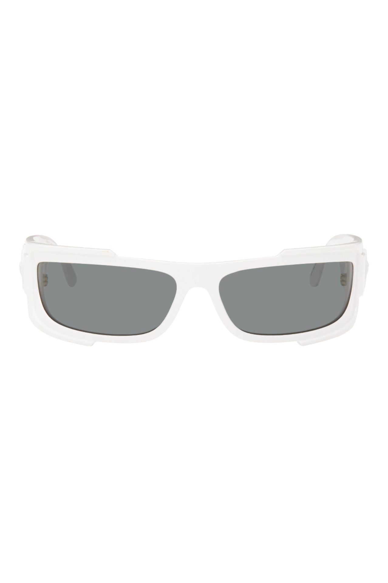 White Wraparound Sunglasses | SSENSE
