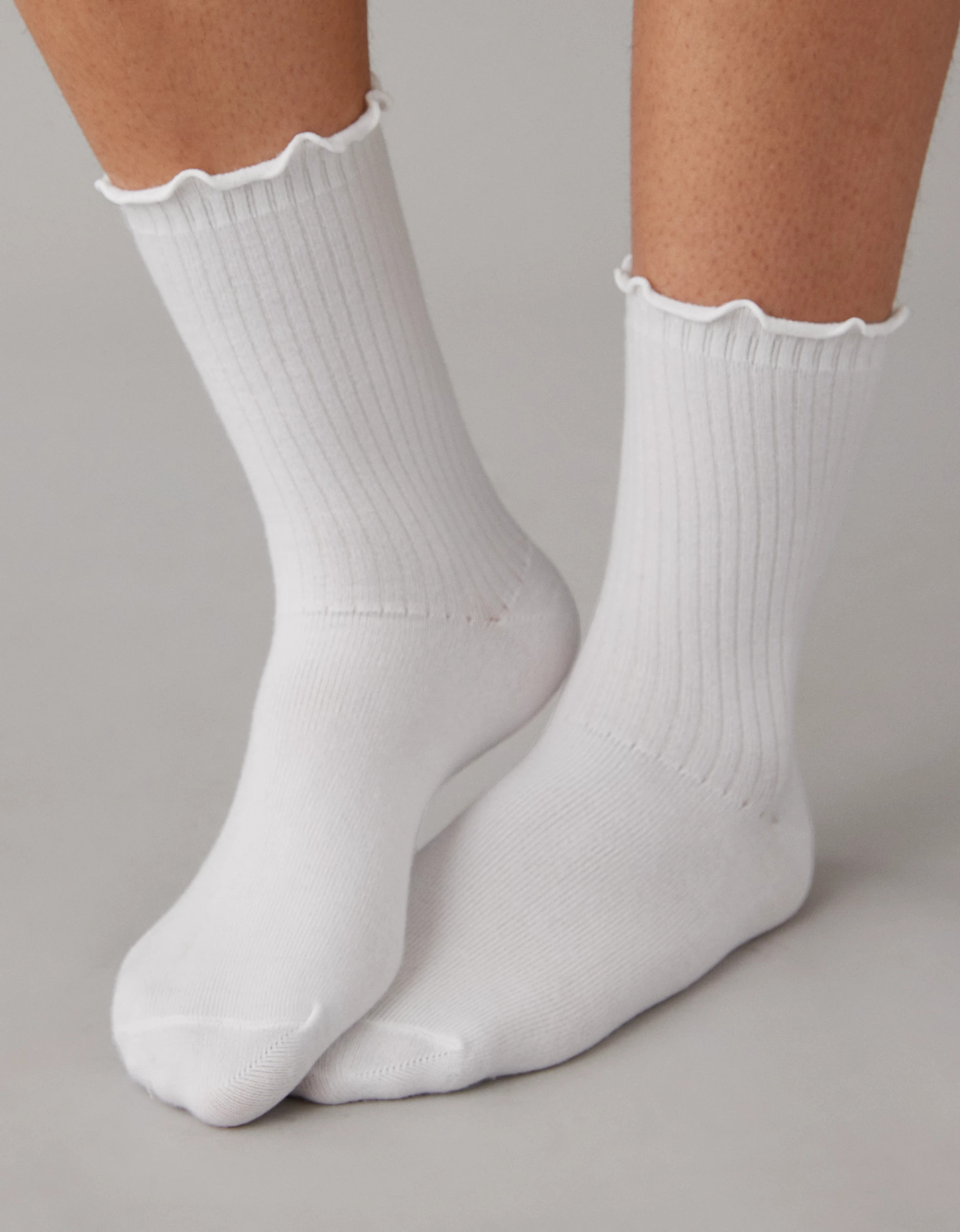 AE Ruffled Crew Socks 2-Pack | American Eagle Outfitters (US & CA)
