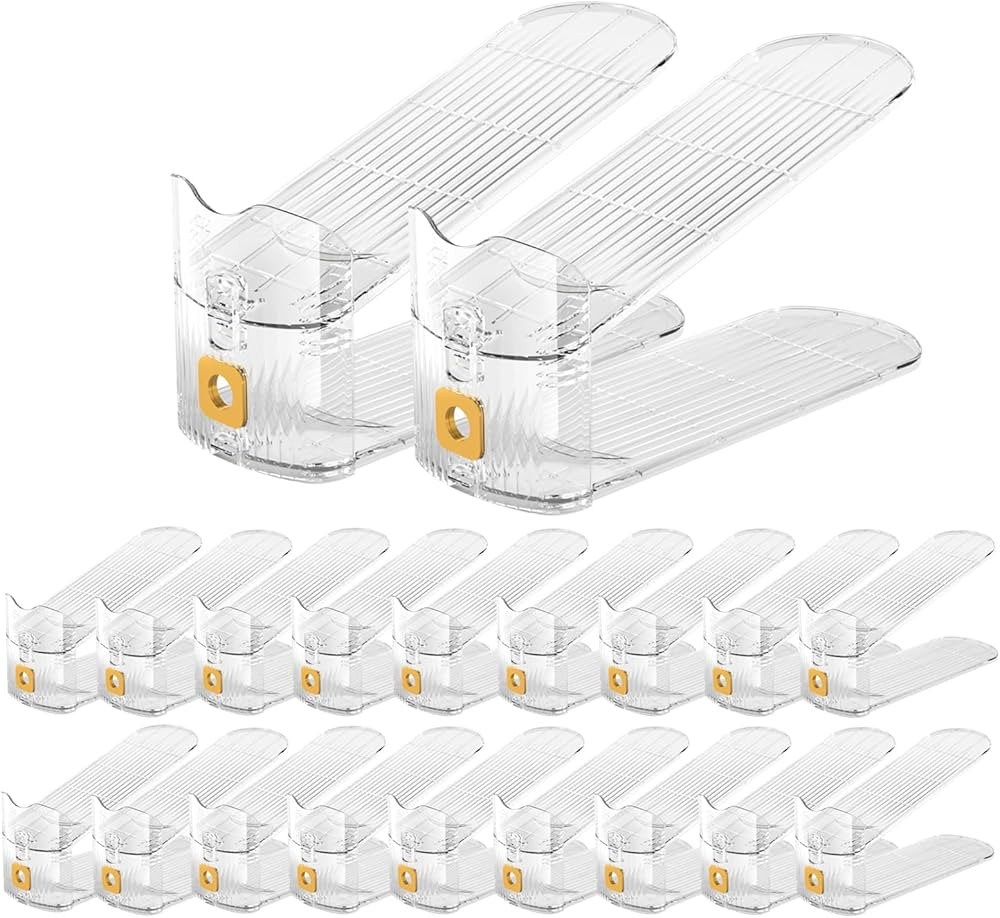 CiBiZi Clear Shoe Slots Organizers 20Pack Shoe Stacker Organizer for Closet Shoe Stackers for a P... | Amazon (US)
