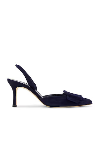 Maysli 70 Suede Slingback In Navy | FWRD 