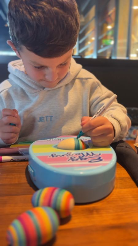 The most fun and mess free Easter egg decorating!!! It’s also battery powered so you can take it anywhere. #meandmrjones Easter basket idea, Easter egg decorating 

#LTKfindsunder50 #LTKkids #LTKSeasonal