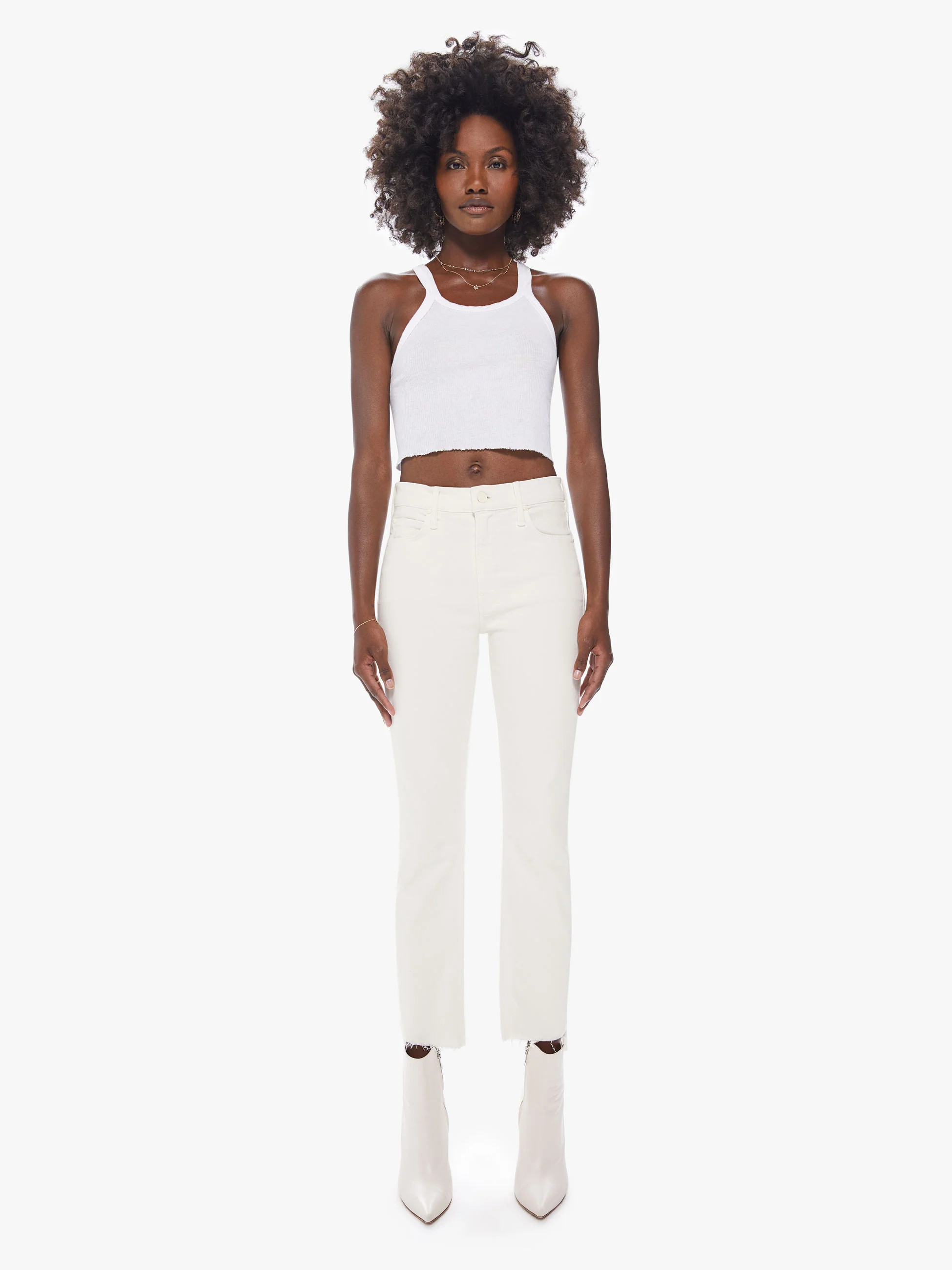 The Mid Rise Dazzler Ankle Step Fray | Mother Denim