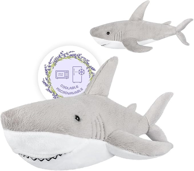 Heatable & Coolable Shark Plush, Microwavable Heating Pad Shark Stuffed Animal for Soothing & Rel... | Amazon (US)