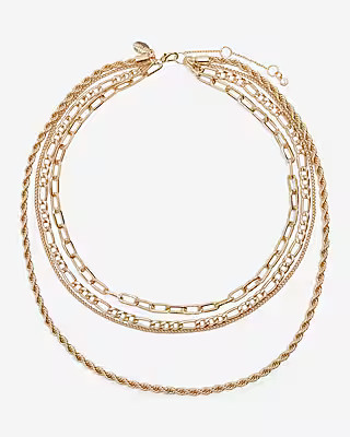 Multi Row Mixed Chain Necklace | Express