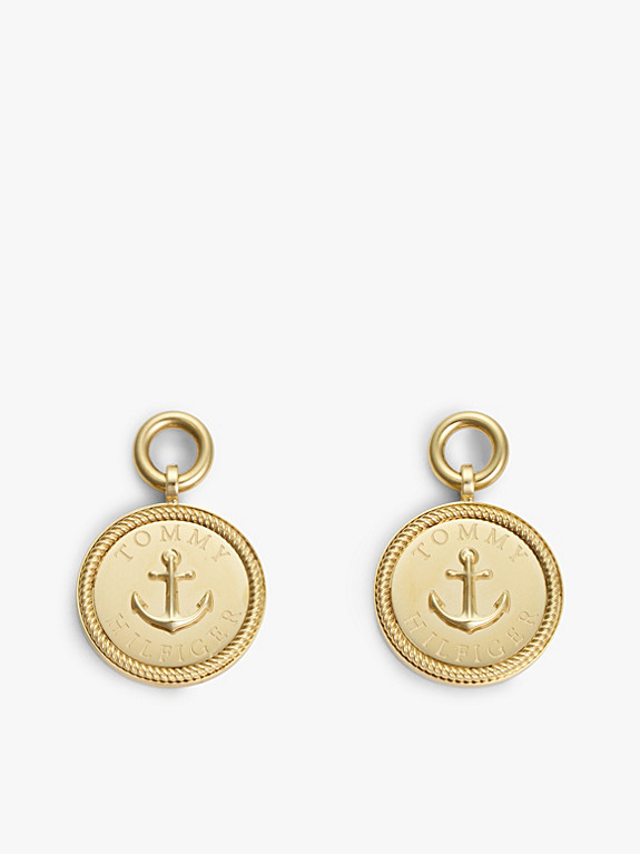 Gold-Plated Nautical Charm Earrings | Gold | Tommy Hilfiger | Tommy Hilfiger UK