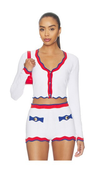retrofete Orlaithe Knit Cardigan in White. - size S | Revolve Clothing (Global)