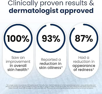 Clean Skin Club Clean Towels XL\u00ae, 100% USDA Biobased Face Towel, Disposable Face Towelette, ... | Amazon (US)