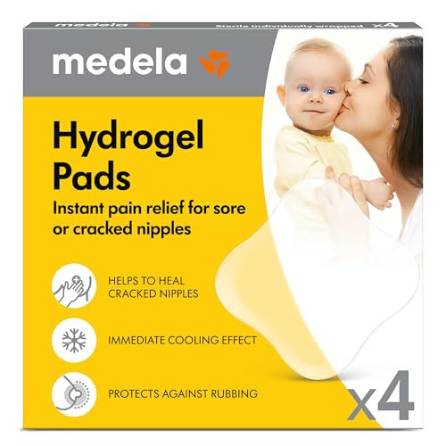 Medela Hydrogel Pads, Instant Pain Relief for Cracked or Sore Nipples from Breastfeeding and Pumping, Cooling Moisture Supports Natural Healing, Pack of 4 | Amazon (US)