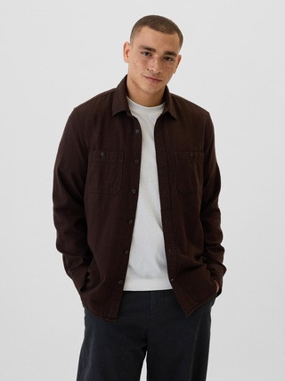 Brushed Utility Shirt in Standard Fit | Gap Factory