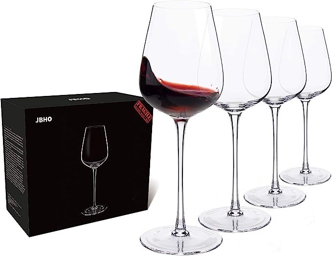 Hand Blown Italian Style Crystal Bordeaux Wine Glasses - Great Gift Packaging - Red Wine Glasses ... | Amazon (US)