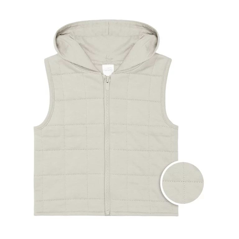 Modern Moments by Gerber Baby and Toddler Boy Quilted Hooded Zip Vest, Sizes 12M-5T - Walmart.com | Walmart (US)