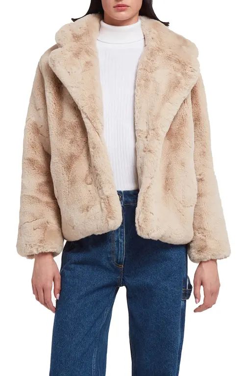 Apparis Milly Faux Fur Jacket in Latte at Nordstrom, Size Medium | Nordstrom