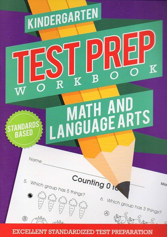 Kindergarten Grade Math & Language Arts Test Prep Workbook (Aligned with Common Core Standards) v... | Amazon (US)
