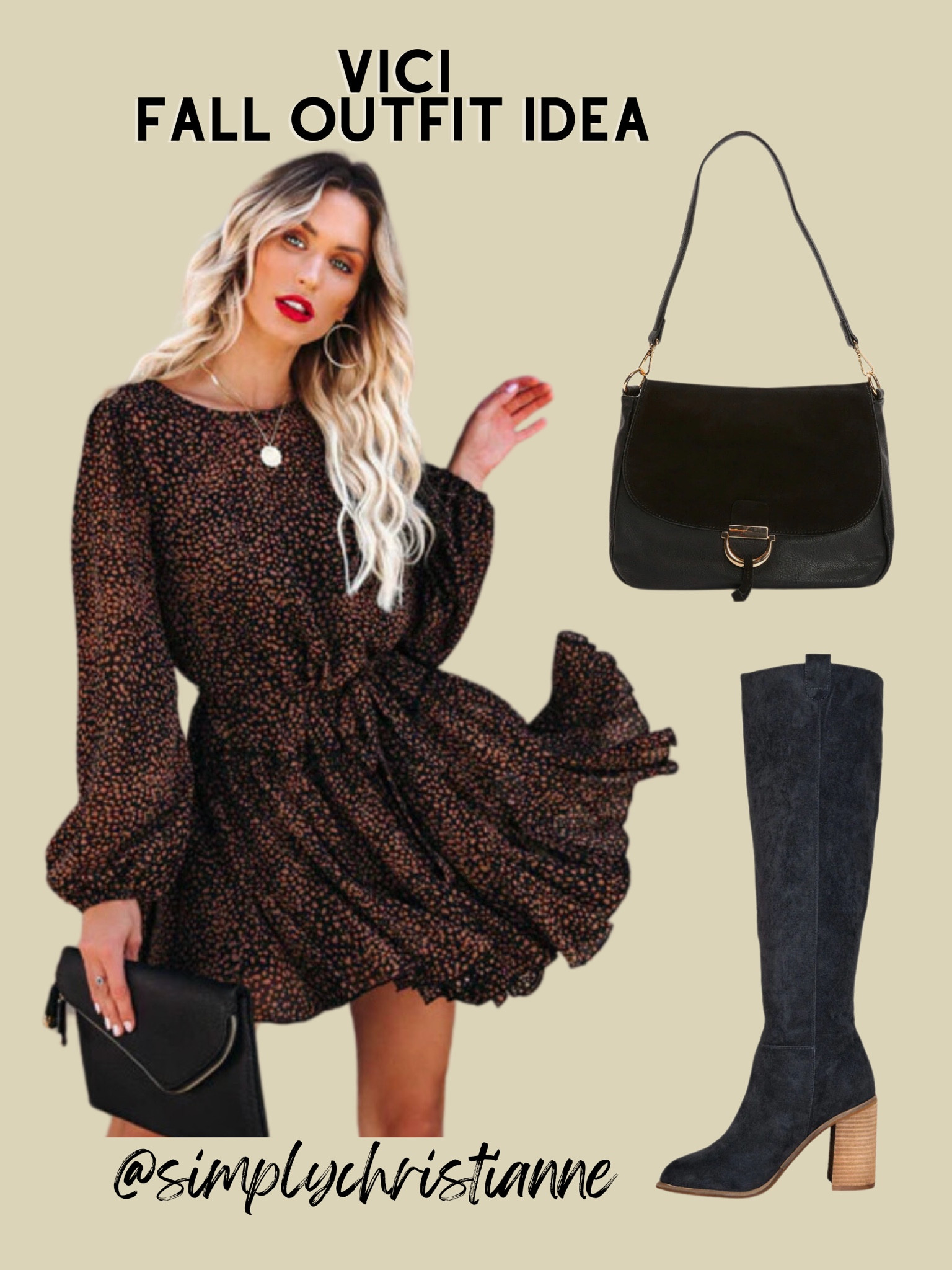 Fall dress, Fall outfit save 20% off full priced items use code COZYFALL 

#LTKSeasonal #LTKitbag #LTKshoecrush